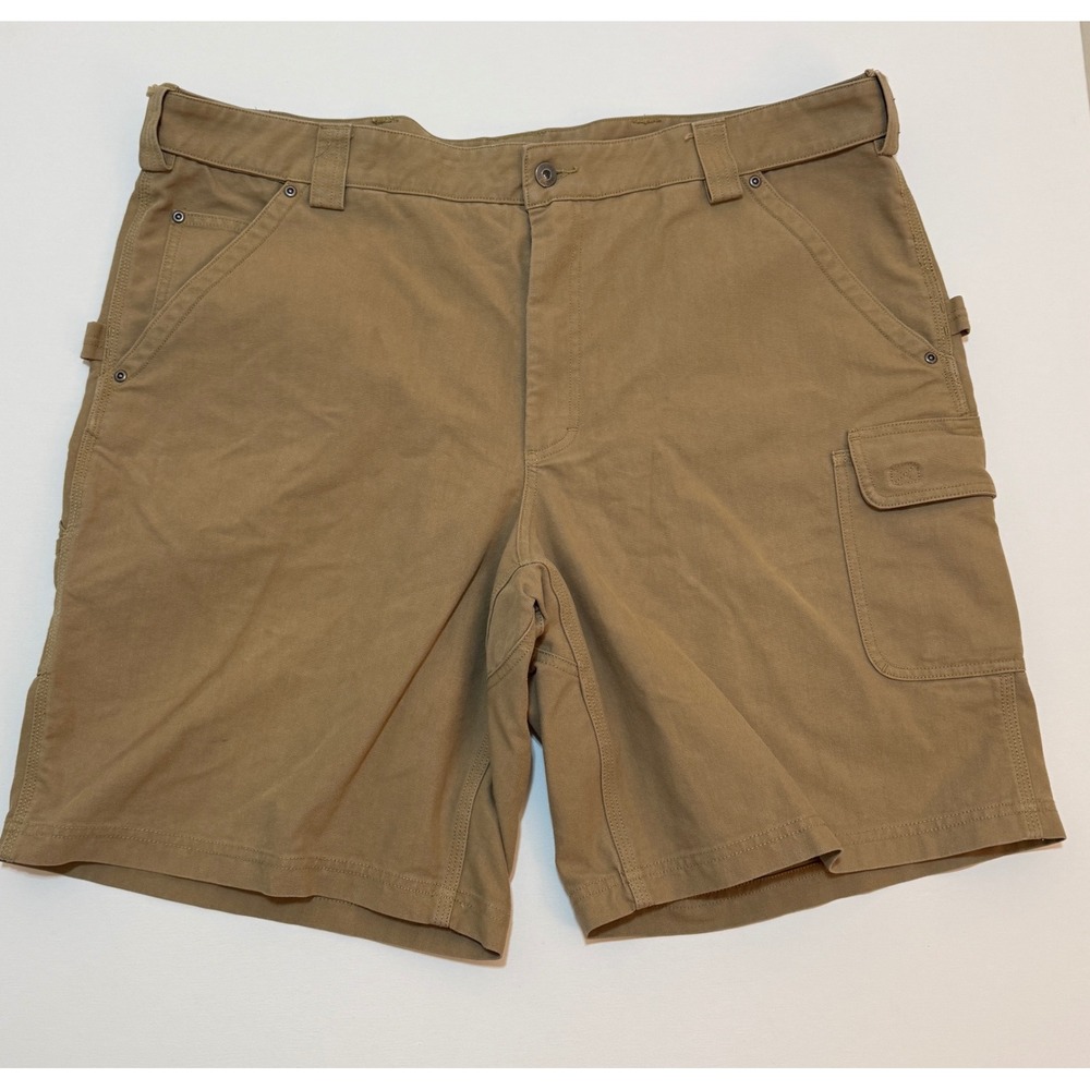 Duluth Trading Co Fire Hose Cargo Shorts Mens 46 Brown CoolDry Workwear 95116
